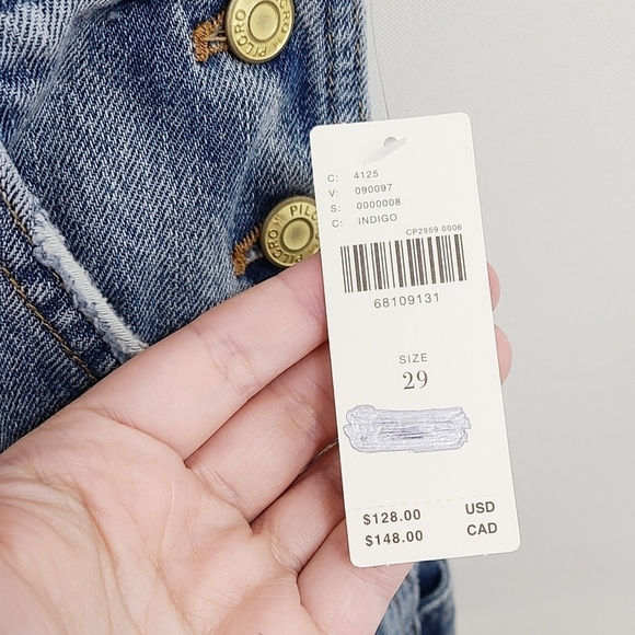 Anthropologie Pilcro denim cutoff shortalls distressed shorts Womens size 29 NEW - Picture 7 of 9